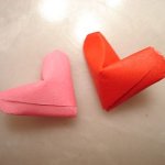 Origami 3D de Cora��o Para o Dia dos Namorados