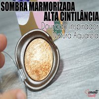 Sombra Marmorizada Alta CintilÃ¢ncia Dourado Inspirador Natura Aquarela