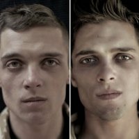 Retratos de Soldados Antes, Durante e Depois da Guerra